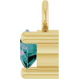 14K Yellow Petite Pavé™ 1/10 CT Lab-Grown Alexandrite Dangle