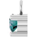 14K White Petite Pavé™ 1/10 CT Lab-Grown Alexandrite Dangle