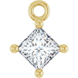 14K Yellow 1/6 CT Natural Diamond Basket Dangle