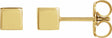 14K Yellow Cube Earrings