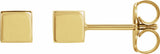 14K Yellow Cube Earrings