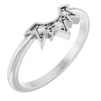 14K White Gold .03 CTW Natural Diamond Sunburst Contour Band