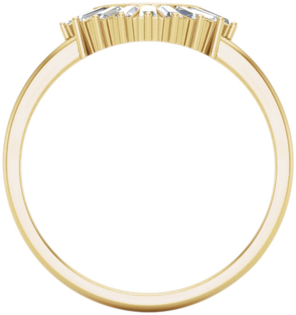 14K Yellow 1/4 CTW Lab-Grown Diamond Contour Band