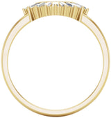 14K Yellow 1/4 CTW Lab-Grown Diamond Contour Band