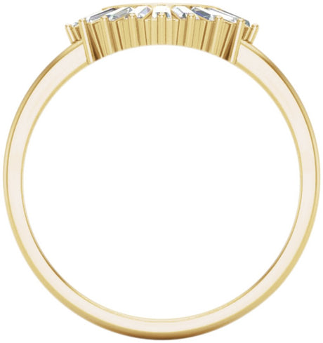 14K Yellow 1/4 CTW Lab-Grown Diamond Contour Band