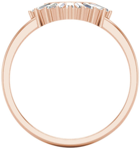 14K Rose 1/4 CTW Lab-Grown Diamond Contour Band