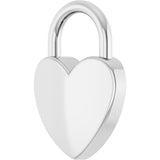 Sterling Silver Engravable Heart Lock Pendant