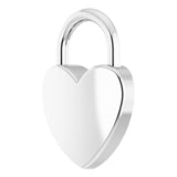 Sterling Silver Engravable Heart Lock 16-18" Necklace