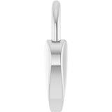 Sterling Silver Engravable Heart Lock Pendant