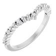 14K White Gold 1/10 CTW Diamond Contour Band