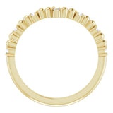 14K Yellow 1/10 CTW Diamond Contour Band