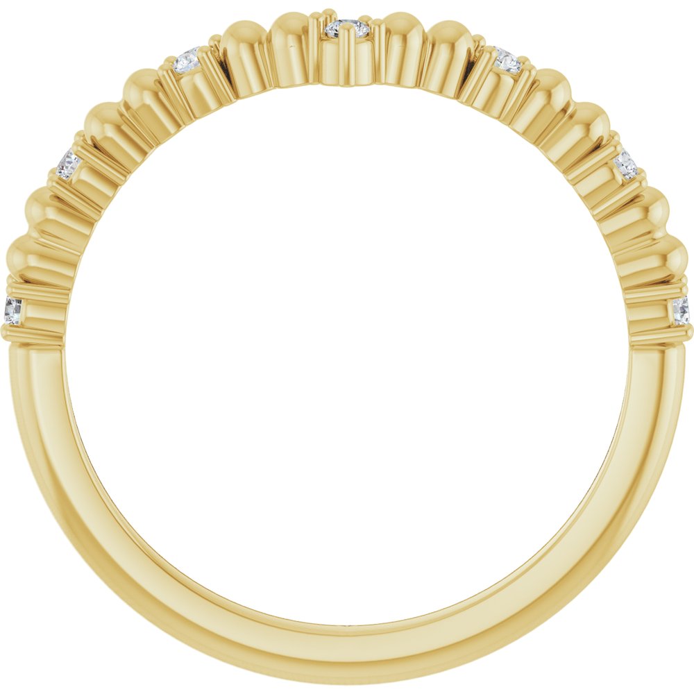 14K Yellow 1/10 CTW Diamond Contour Band