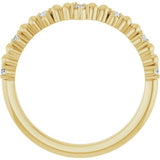 14K Yellow 1/10 CTW Diamond Contour Band
