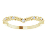 14K Yellow 1/10 CTW Diamond Contour Band