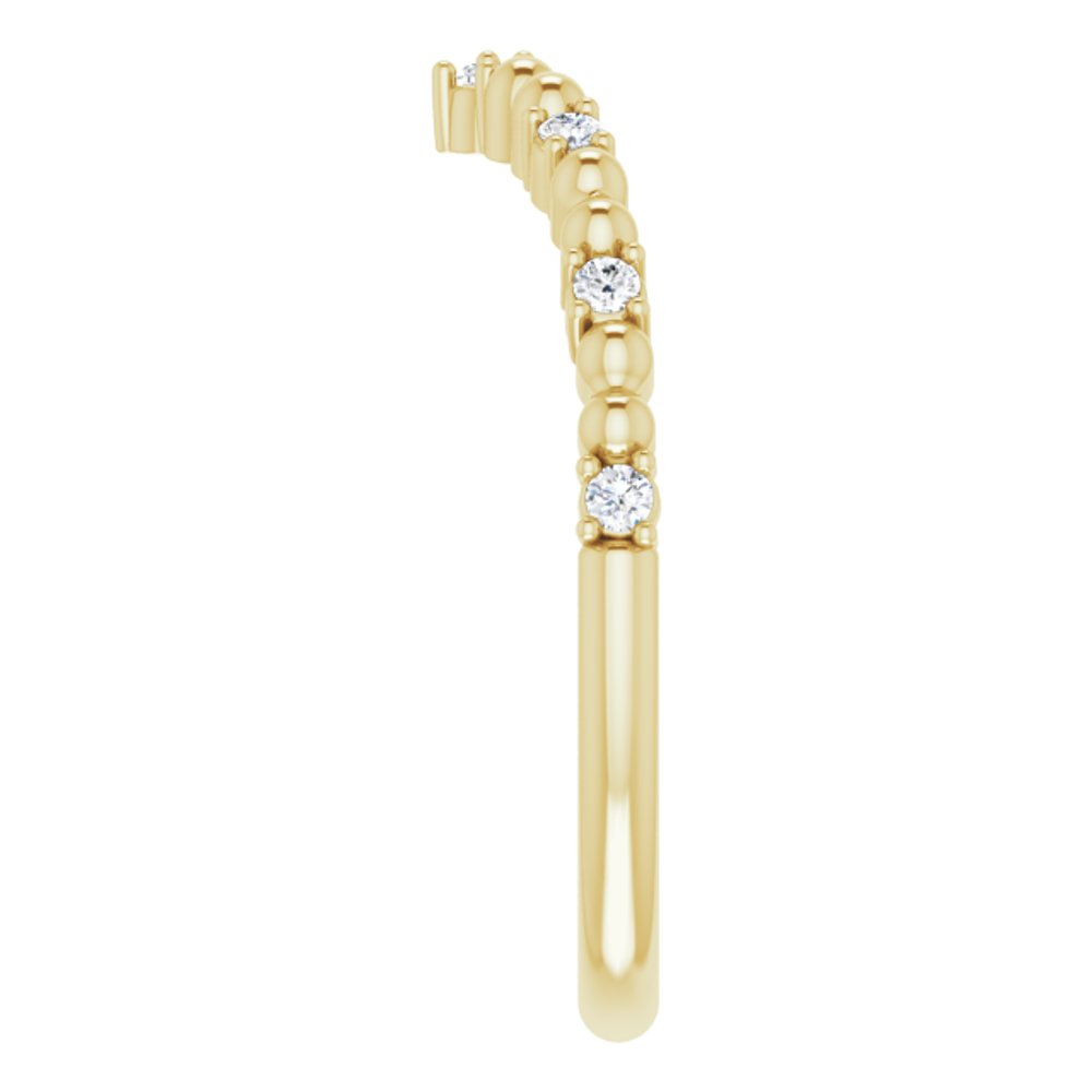 14K Yellow 1/10 CTW Diamond Contour Band