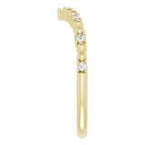 14K Yellow 1/10 CTW Diamond Contour Band