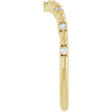 14K Yellow 1/10 CTW Diamond Contour Band