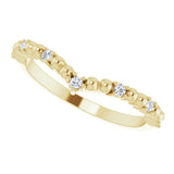 14K Yellow 1/10 CTW Diamond Contour Band