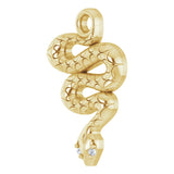 14K Yellow .005 CTW Natural Diamond Snake Dangle