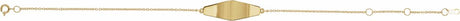 14K Yellow Gold Engravable Curved Bar 6 1/2-7 1/2" Bracelet
