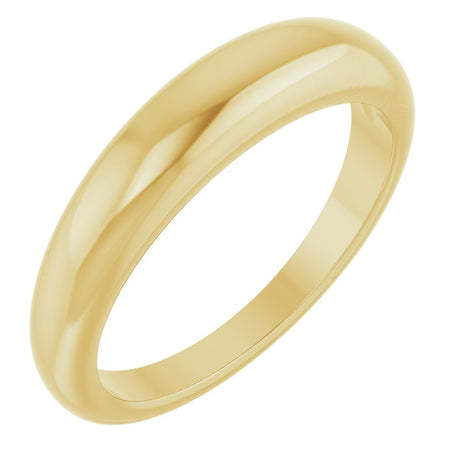 14K Yellow Gold 4 mm Petite Dome Ring