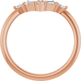 14K Rose Gold 1/4 CTW Natural Diamond V Ring