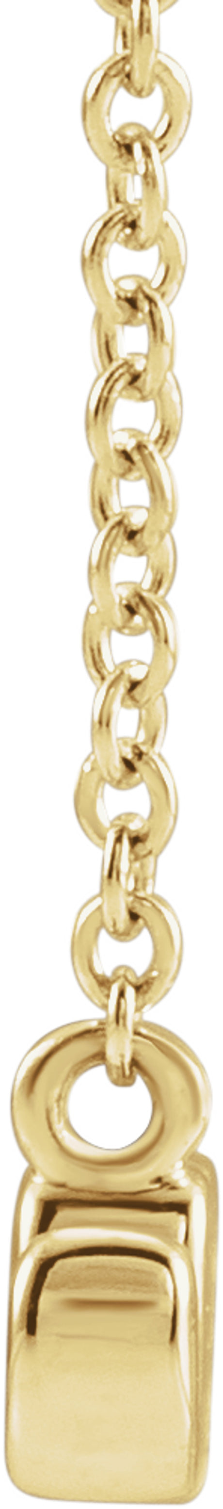 18K Yellow Gold-Plated Sterling Silver Petite Mom Script 18" Necklace