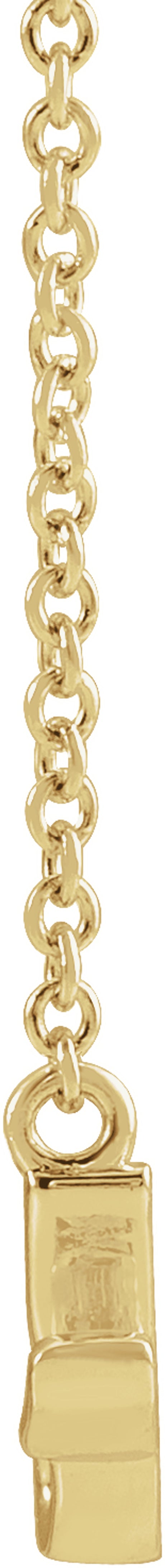 14K Yellow Gold Petite Mommy Script 18" Necklace 