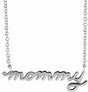 Sterling Silver Petite Mommy Script 18" Necklace 