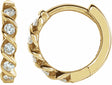 14K Yellow Gold 1/10 CTW Lab-Grown Diamond 9 mm Hoop Earrings
