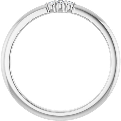 Sterling Silver .03 CTW Natural Diamond Stackable Ring