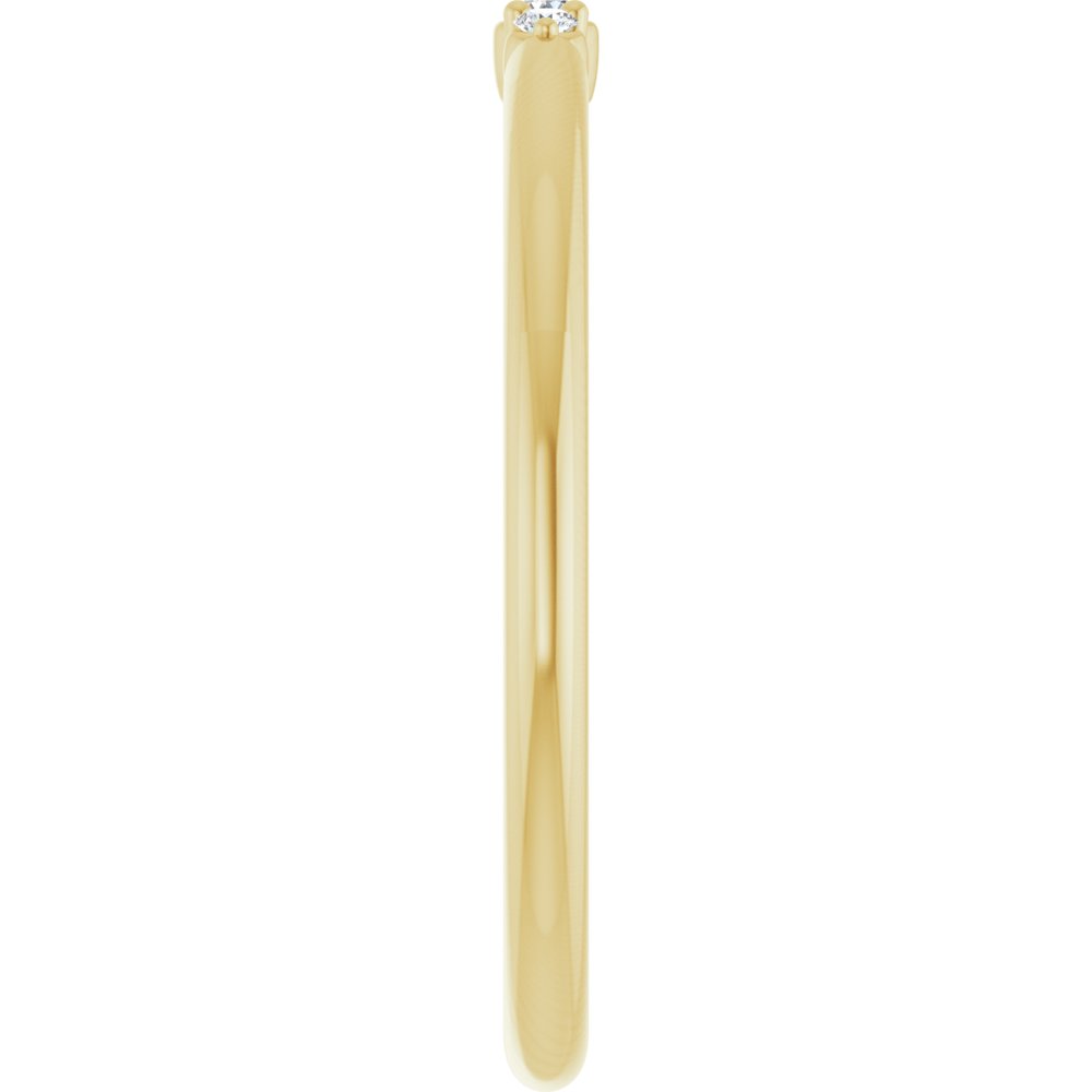 14K Yellow Gold .03 CTW Natural Diamond Stackable Ring 