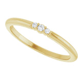 14K Yellow Gold .03 CTW Natural Diamond Stackable Ring 