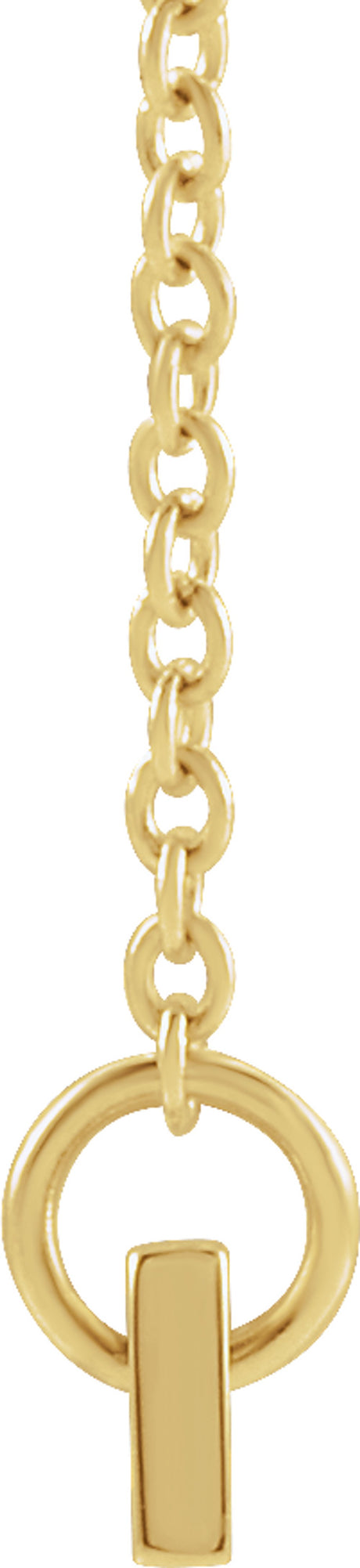 14K Yellow Gold Family is Forever Bar 16" Necklace
