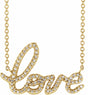 14K Yellow 1/6 CTW Natural Diamond Love 18" Necklace