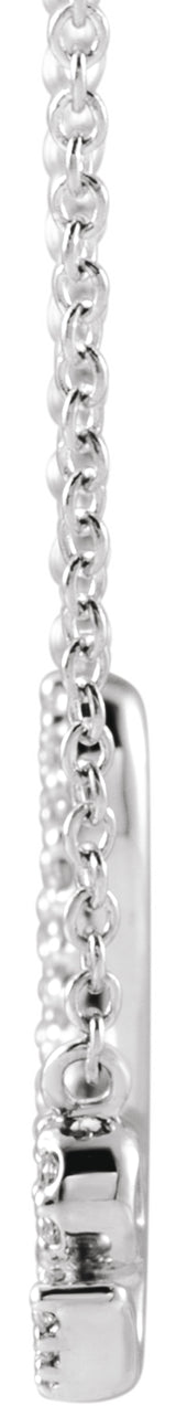 14K White 1/6 CTW Natural Diamond Love 18" Necklace