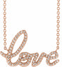 14K Rose 1/6 CTW Natural Diamond Love 18" Necklace