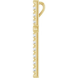 14K Yellow Gold 1 CTW Natural Diamond French-Set Cross Pendant