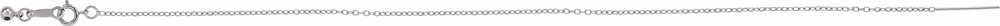 Sterling Silver 1.1 mm Adjustable Threader Cable 6-8" Chain 