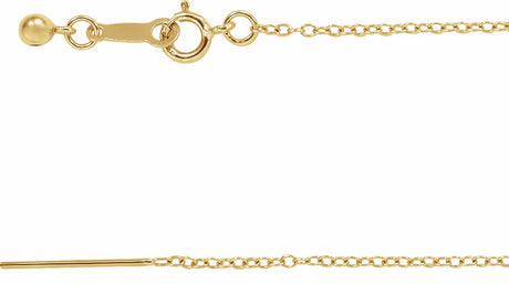 14K Yellow Gold-Filled 1.1 mm Adjustable Threader Cable 16-22" Chain