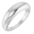 14K White 6 mm Petite Dome Ring