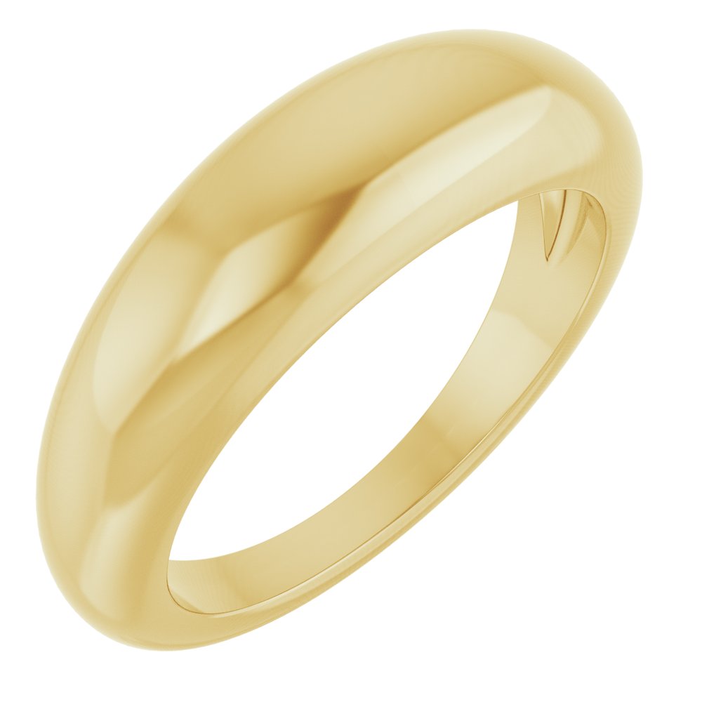 14K Yellow Gold 6 mm Petite Dome Ring