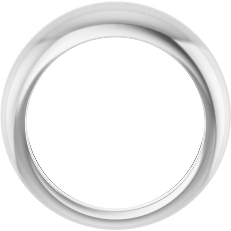 14K White 6 mm Petite Dome Ring