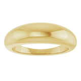 14K Yellow Gold 6 mm Petite Dome Ring