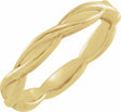 10K Yellow Gold 3.28 mm Woven-Design Comfort-Fit Band Size 8