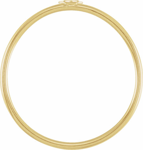 14K Yellow Gold Stackable Star Ring