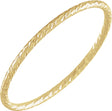 14K Yellow Gold Faceted Stackable Ring Size 6