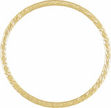 14K Yellow Gold Faceted Stackable Ring Size 7