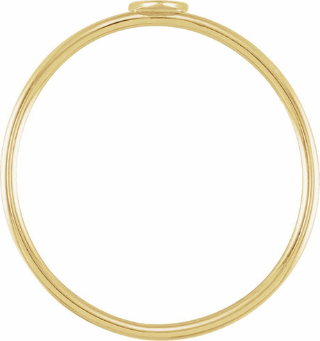 14K Yellow Gold Stackable Heart Ring Size 6