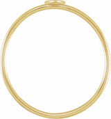 14K Yellow Gold Stackable Heart Ring Size 6